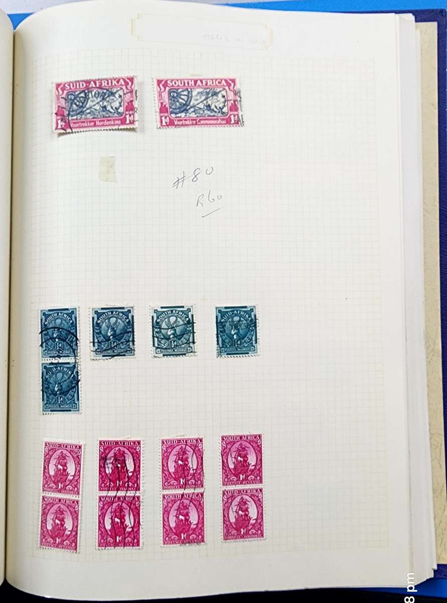 Derwent Stamp Album: Old Album with Union/SA Used Singles **Great Starter**