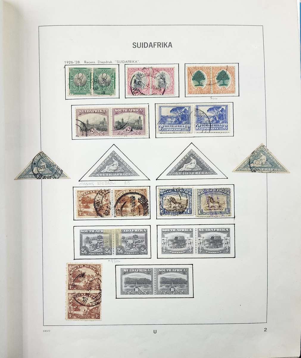 Davo Stamp Album: South Africa 1910-1994: Filled with Used Hinged: Finds Possible