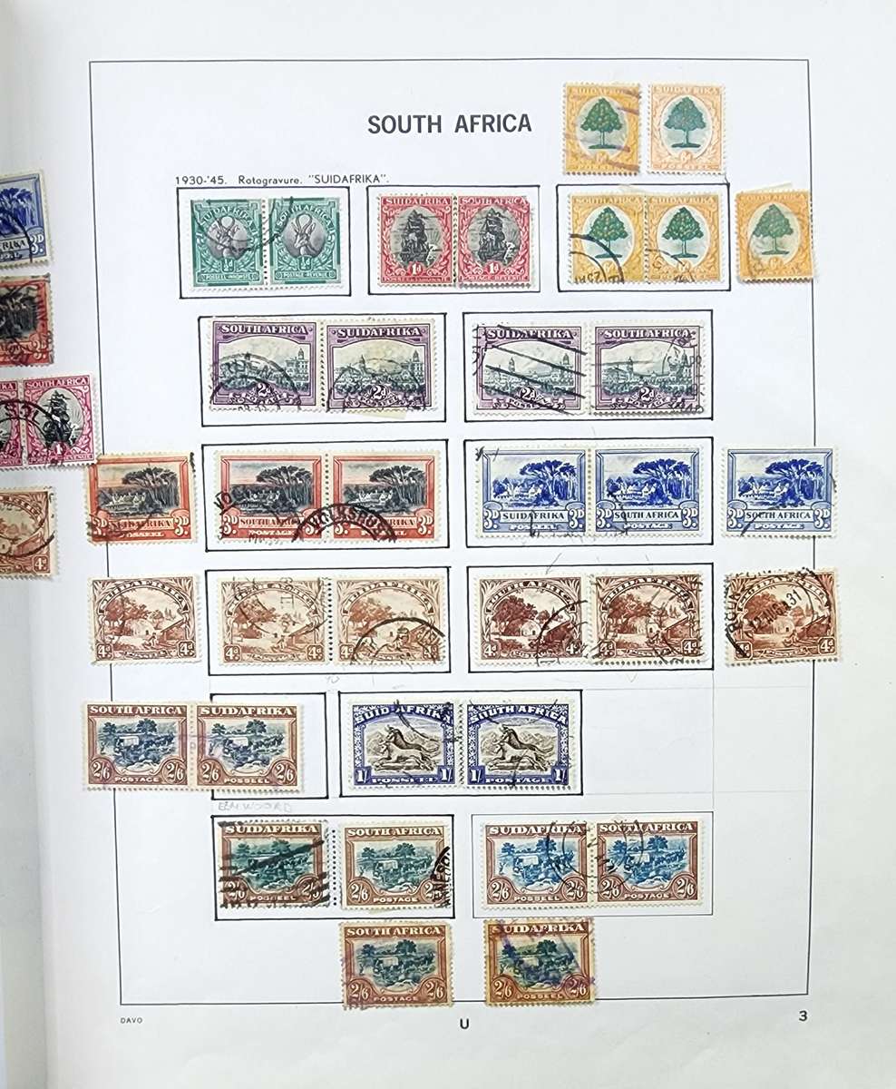 Davo Stamp Album: South Africa 1910-1994: Filled with Used Hinged: Finds Possible