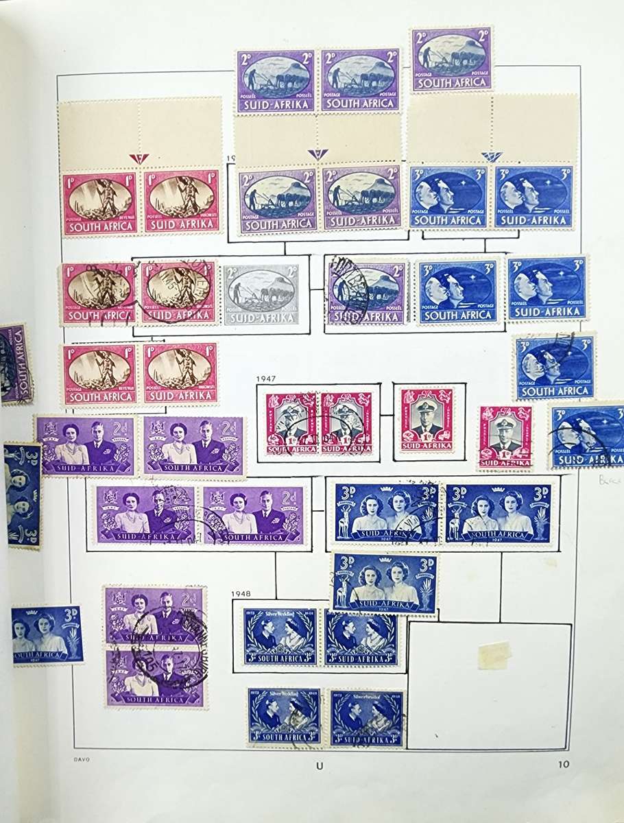 Davo Stamp Album: South Africa 1910-1994: Filled with Used Hinged: Finds Possible