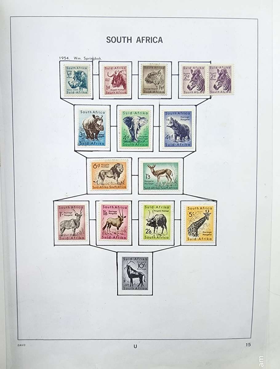 Davo Stamp Album: South Africa 1910-1994: Filled with Used Hinged: Finds Possible
