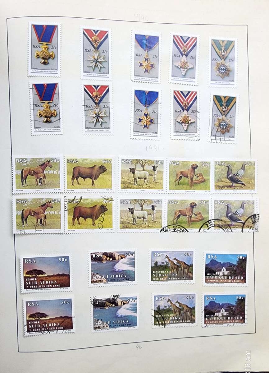 Davo Stamp Album: South Africa 1910-1994: Filled with Used Hinged: Finds Possible