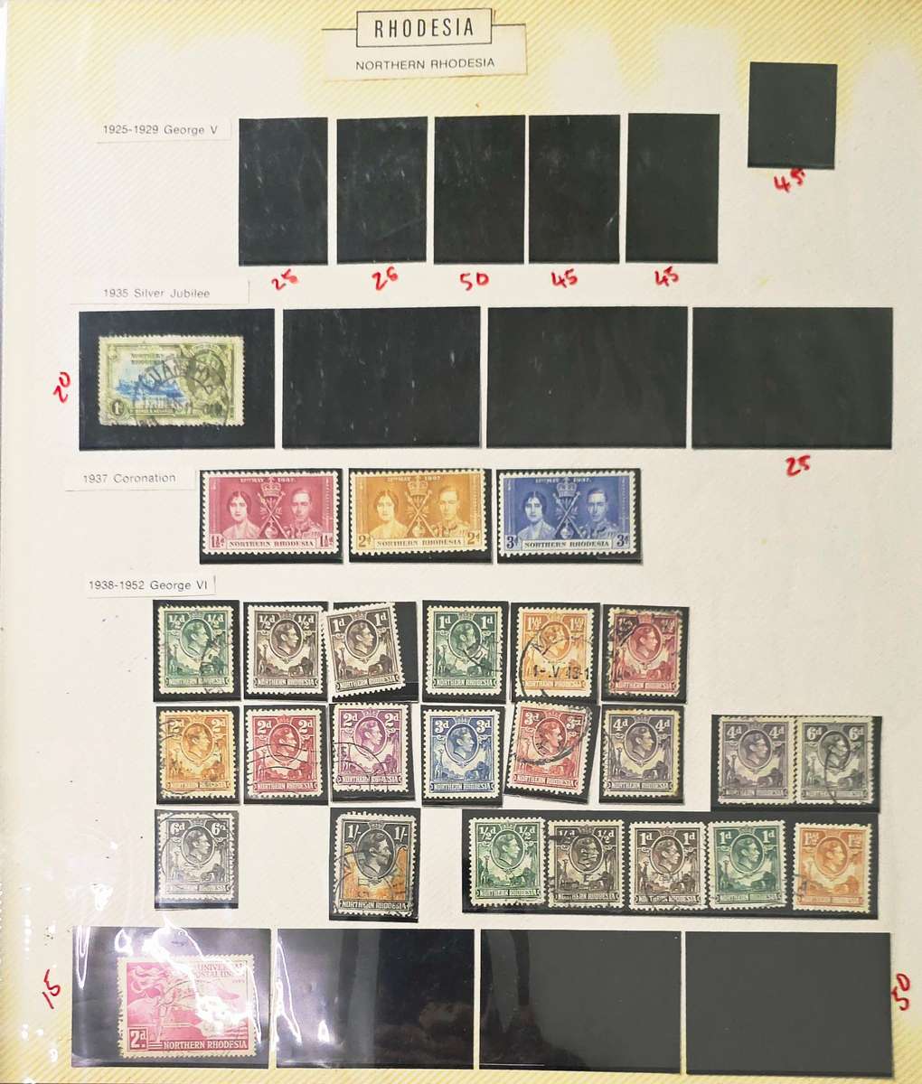 Old Stamp Album: Used/MM Rhodesia (Some Sets) - Finds Possible