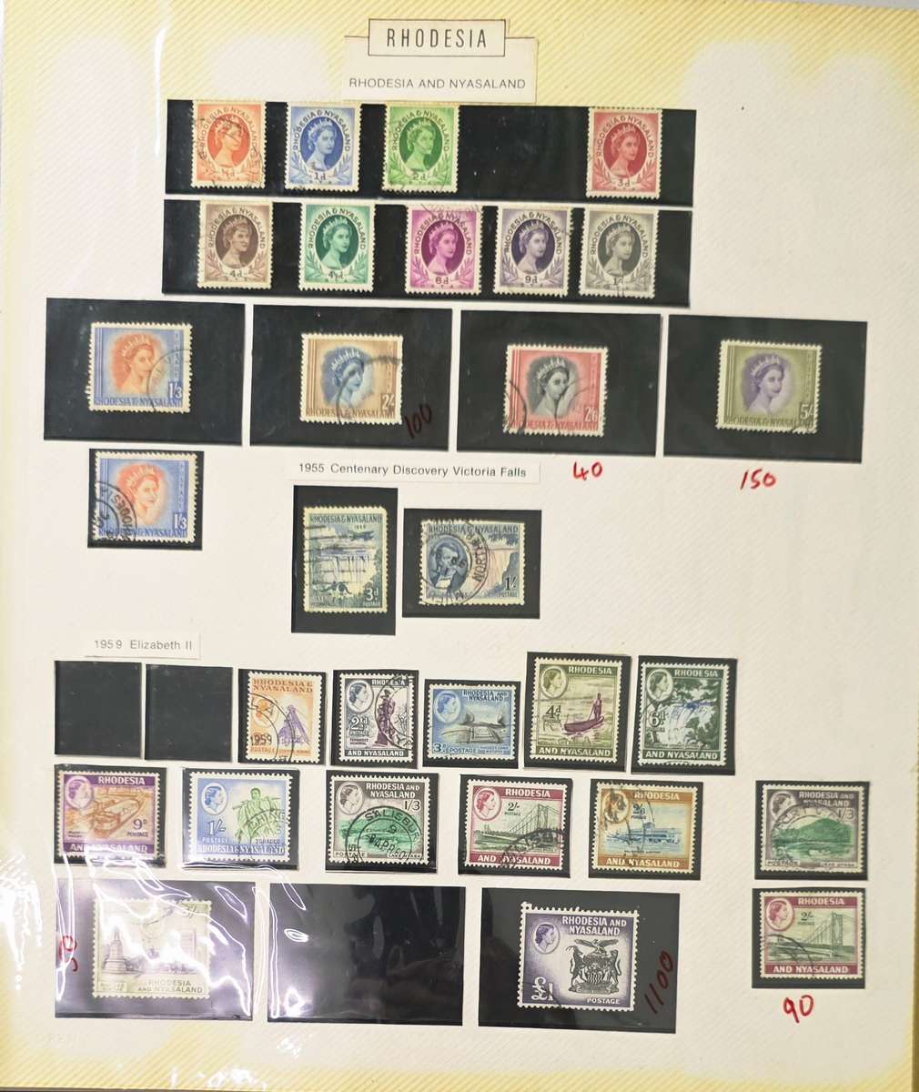 Old Stamp Album: Used/MM Rhodesia (Some Sets) - Finds Possible