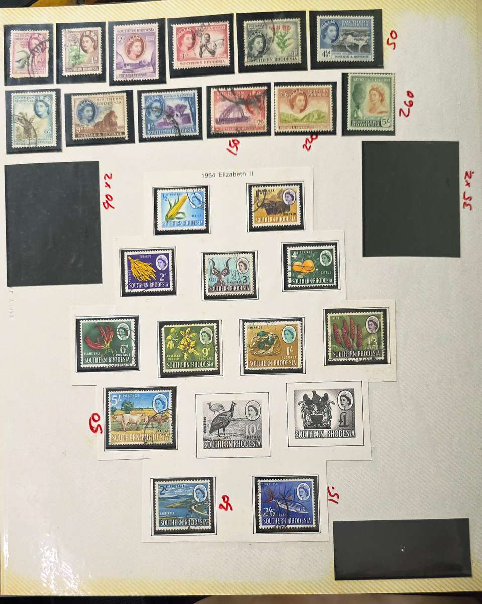 Old Stamp Album: Used/MM Rhodesia (Some Sets) - Finds Possible