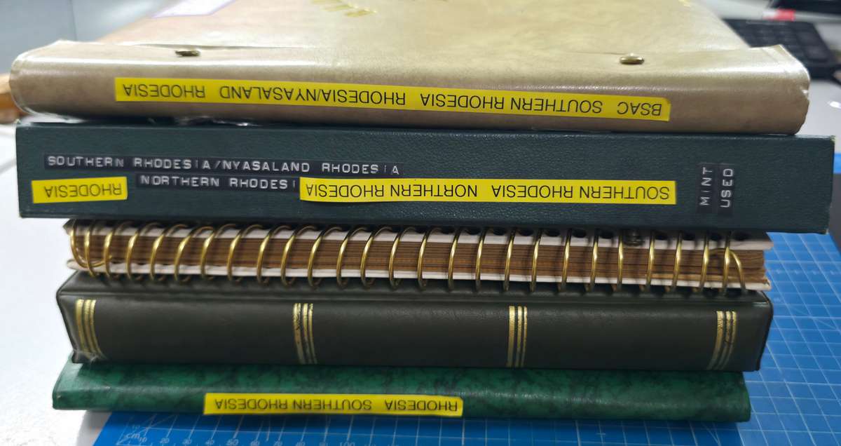 Box of Old Albums with various Used: Finds Possible!