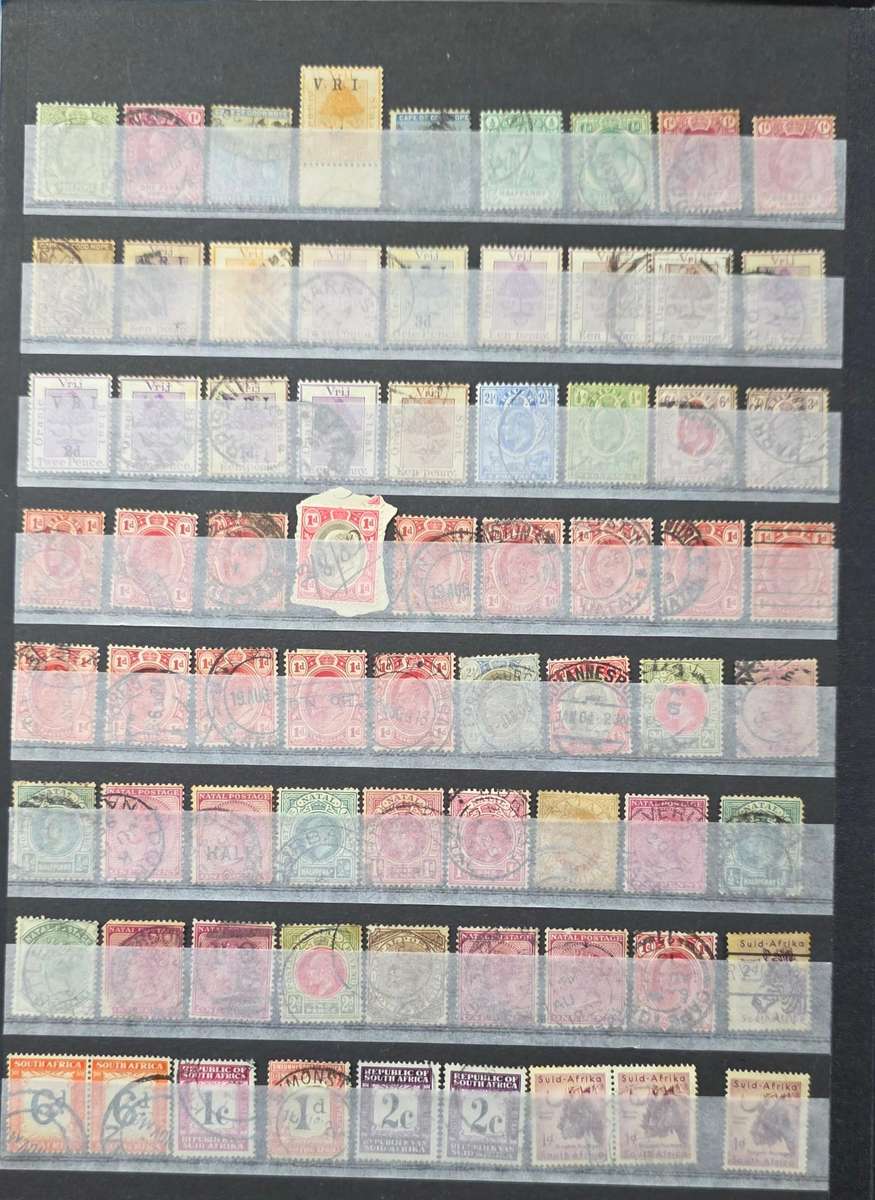 Stock Book: 6/12 Black Page: Pre-Union/Union/RSA Used Mix: Nice Starter with Finds Possible