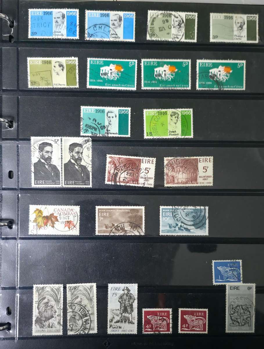 Protector Stamp File: 20 Pages with Unchecked World Mix - Used