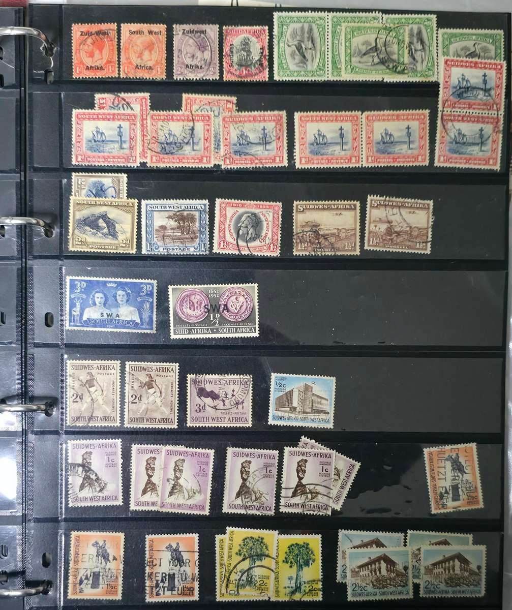 Protector Stamp File: 20 Pages with Unchecked World Mix - Used