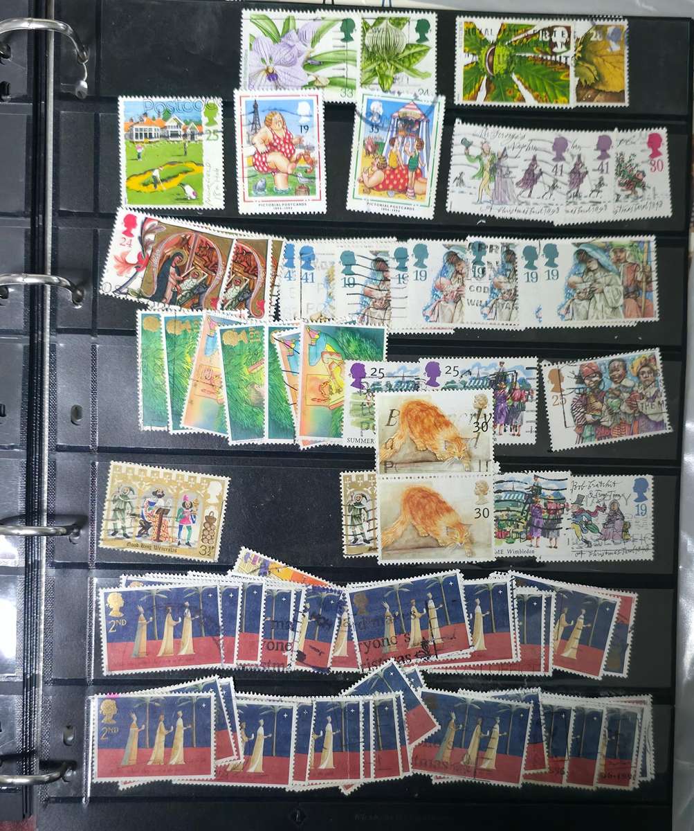 Protector Stamp File: 20 Pages with Unchecked World Mix - Used