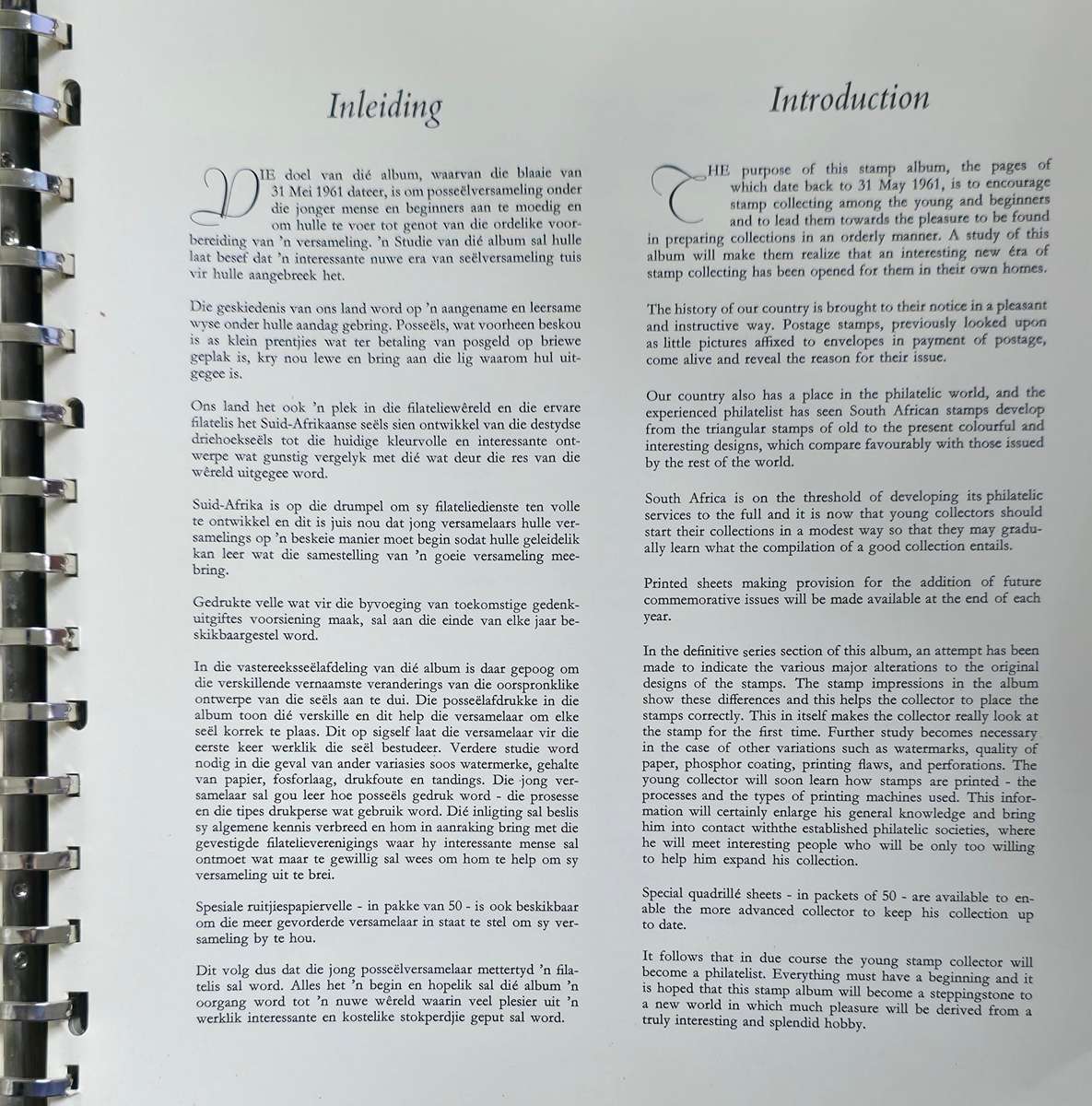 Davo Type Album: RSA Pre-Printed (No Pockets) in Sleave - 1961-1982: Nice Starter!