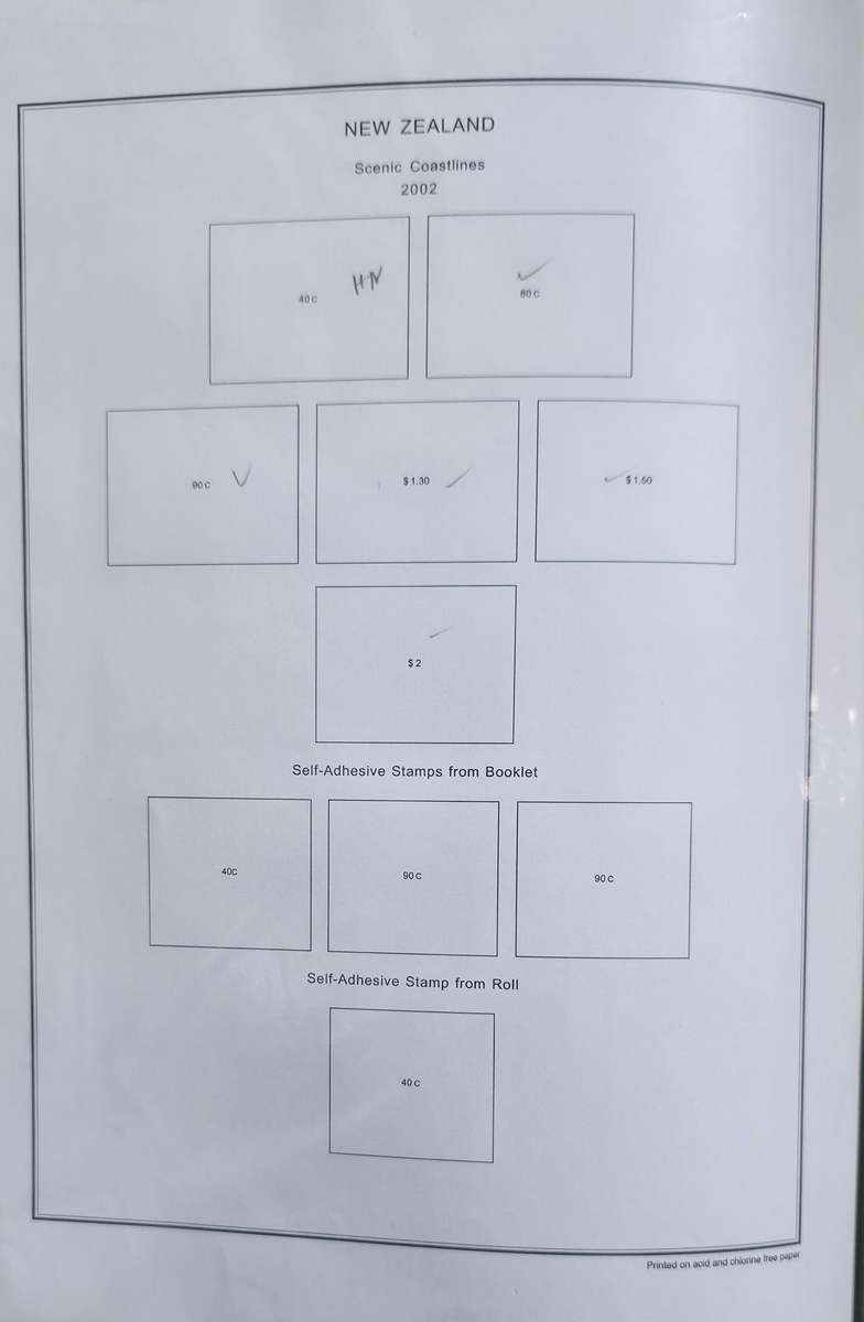 Stamp File: New Zealand Used - 1935-2002: Partially Completed (Unchecked with Finds Possible)
