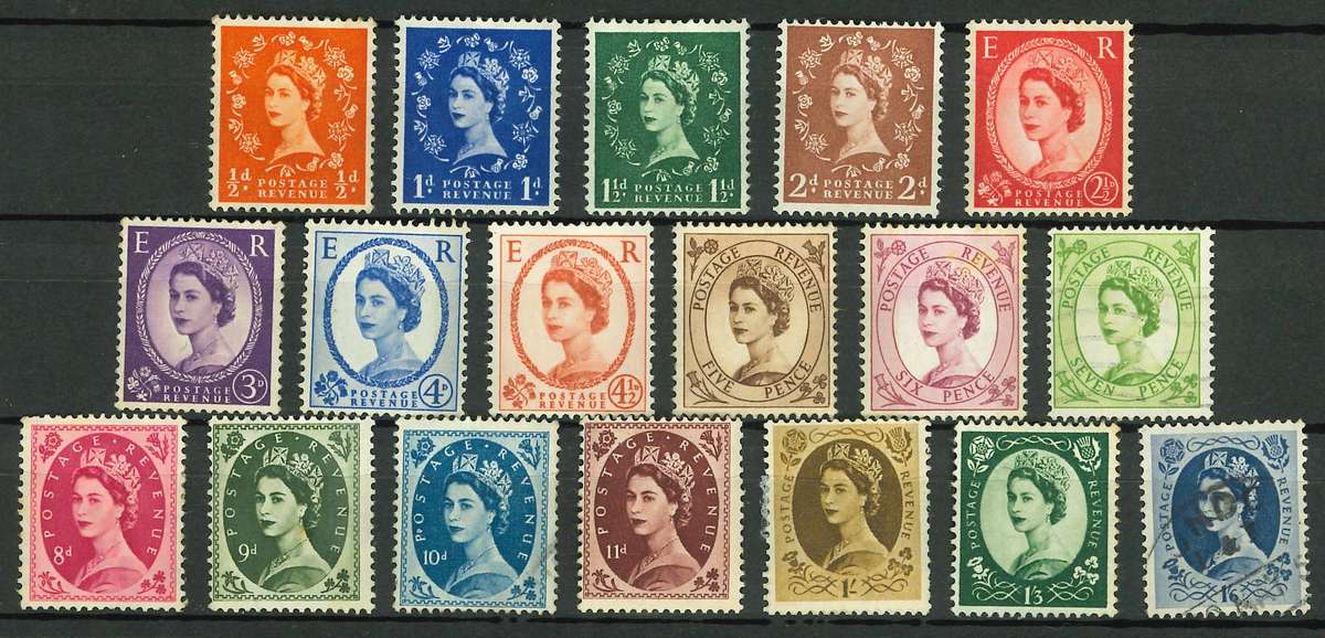 Great Britain 1952-1967: QE II "Wilding" Set - MM/Used: SG 515- 531: ** High CV**
