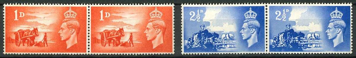 Great Britain 1948: 3rd Anniv. of the Liberation of Channel Islands - UMM Doubles: SG C1/2