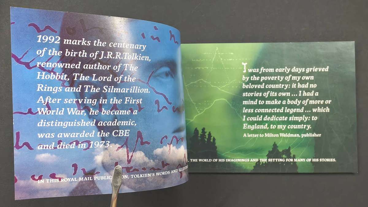 Great Britain 1992: Tolkien Centenary UMM Booklet: High CV: SG DX14