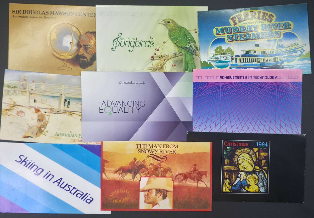 Australia Presentation Pack Lot: 17 Packs with Australia Post Mint Stamp Sets as per Scans