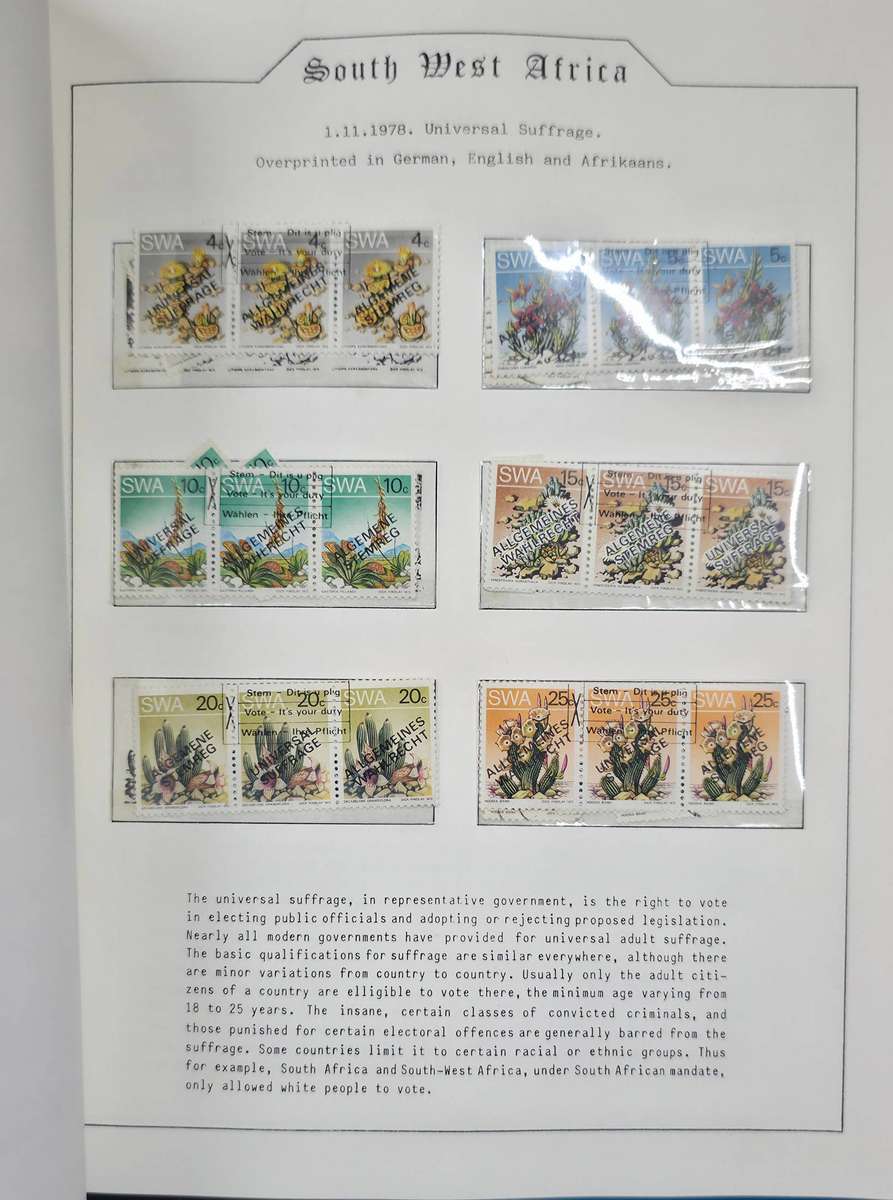 The Grafton Hinge-less Stamp Album: With SWA 1961 to 1989 mostly used (Some Gaps) Ideal for Starter!