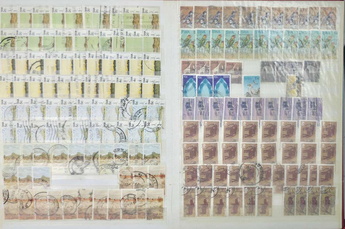 Lighthouse Stock Book: 16 Page/ 32 Sides with UMM/MM/Used Union of SA/SWA. Old Dealers Stock