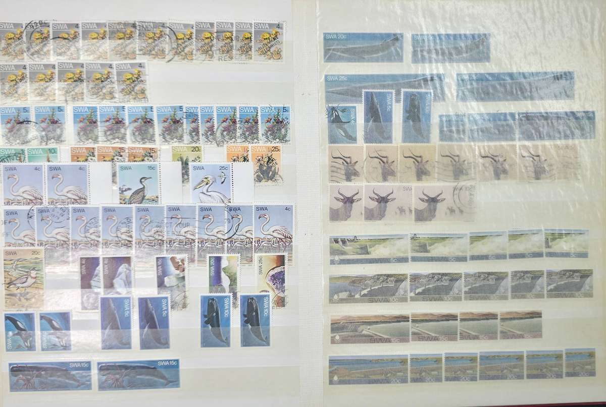 Lighthouse Stock Book: 16 Page/ 32 Sides with UMM/MM/Used Union of SA/SWA. Old Dealers Stock