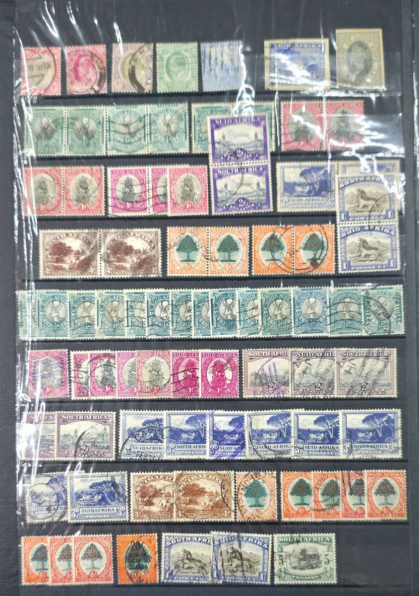 Lighthouse Stock Book: 16 Page/32 Sides Black with Used Union/ RSA