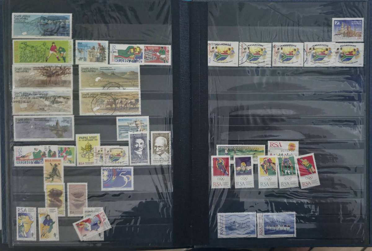 Lighthouse Stock Book: 16 Page/32 Sides Black with Used Union/ RSA