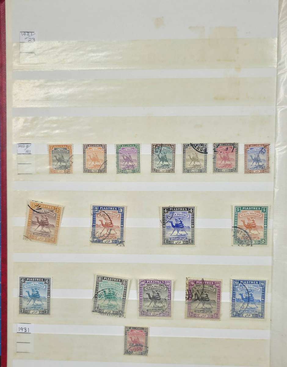 Lighthouse Stock Book: 8 White Pages/16 Sides with Used Sudan (1897-1954): Finds Possible.