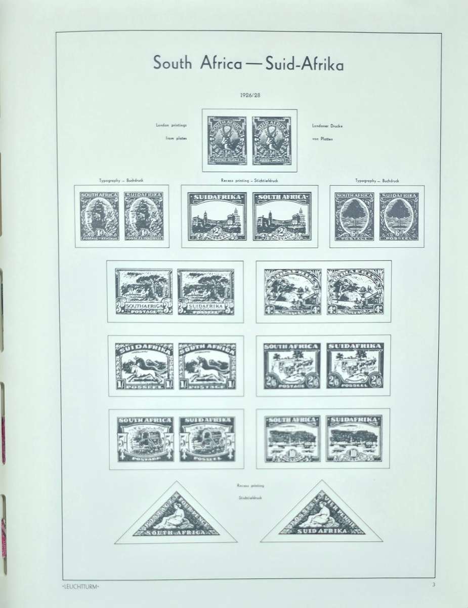 Lighthouse Stamp Album: Pre-Printed Hinge Album for Union/RSA. Some sets complete. Very Nice Starter