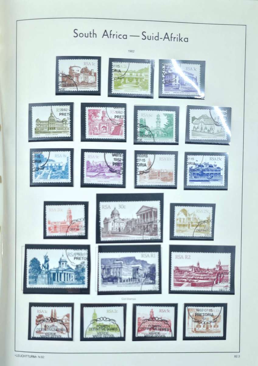 Lighthouse Stamp Album: Pre-Printed Hinge Album for Union/RSA. Some sets complete. Very Nice Starter