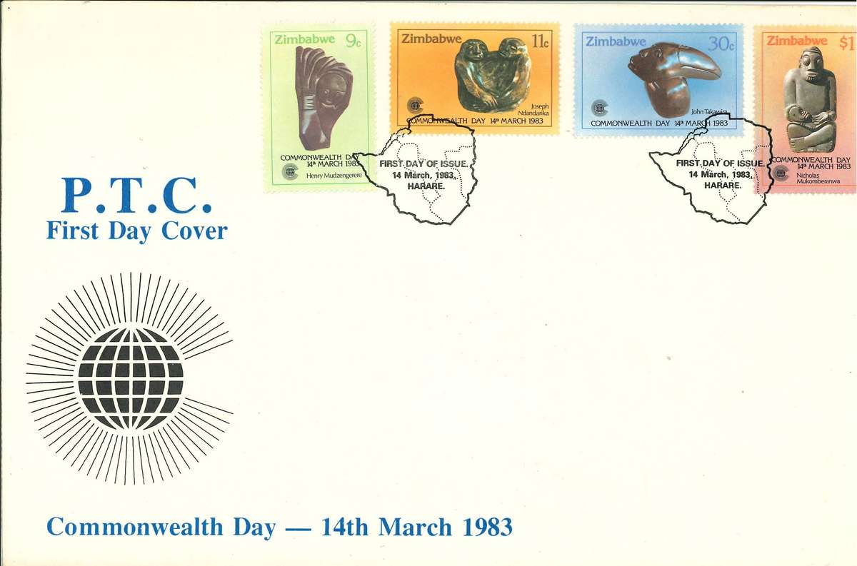 Zimbabwe 1983: Commonwealth Day PTC First Day Cover as per Scan