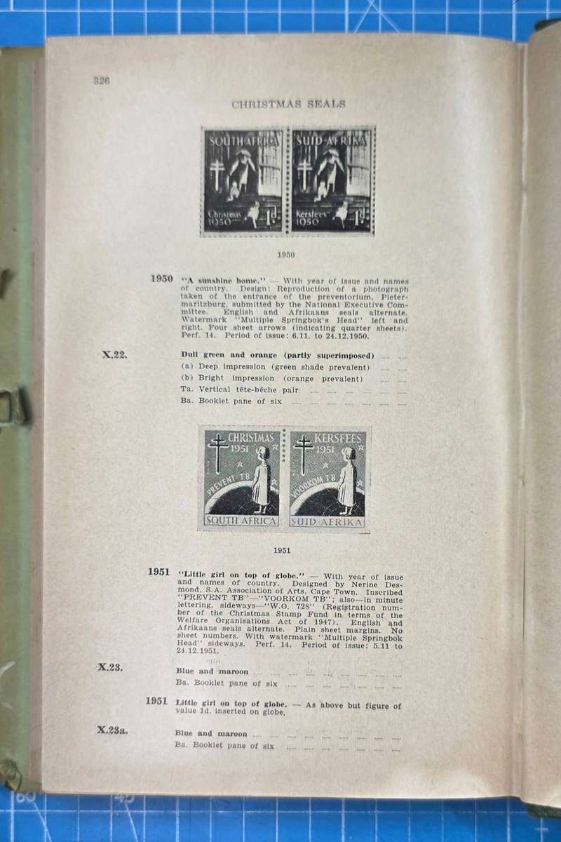 Philatelic Book: Handbook/Catalogue - Union of South Africa Stamps: 1952 Edition