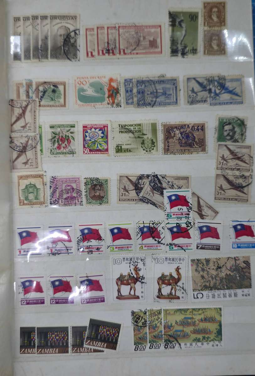 Stock Book: 8/16 White with Interesting Used World Mix