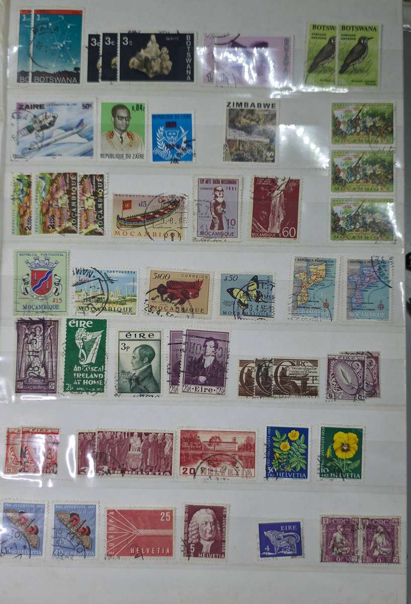 Stock Book: 8/16 White with Interesting Used World Mix