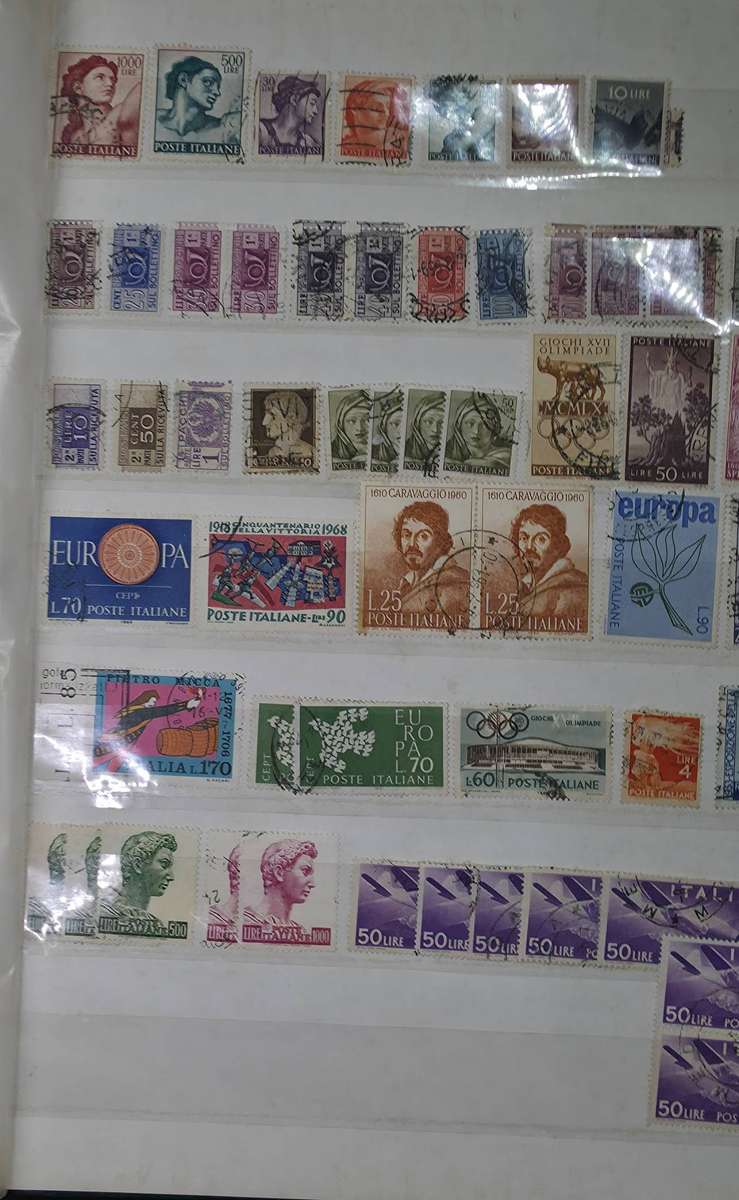 Stock Book: 8/16 White with Interesting Used World Mix