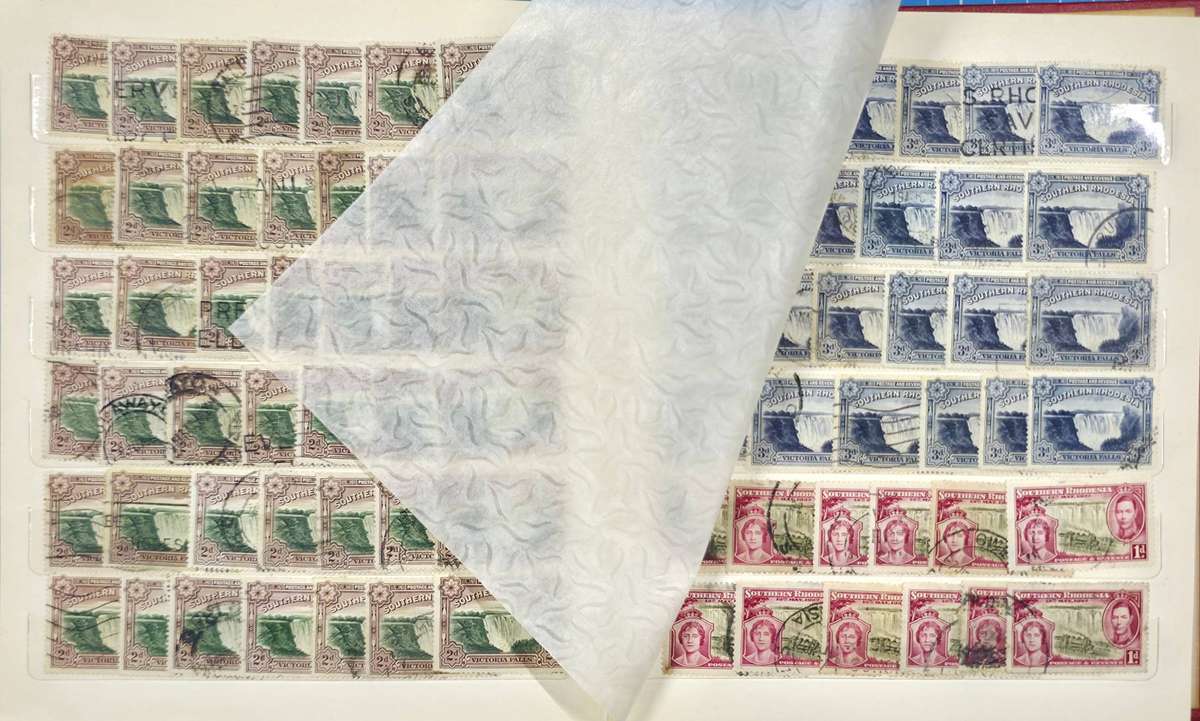 Compact Stock Book with Southern Rhodesia Used Singles as per Scans
