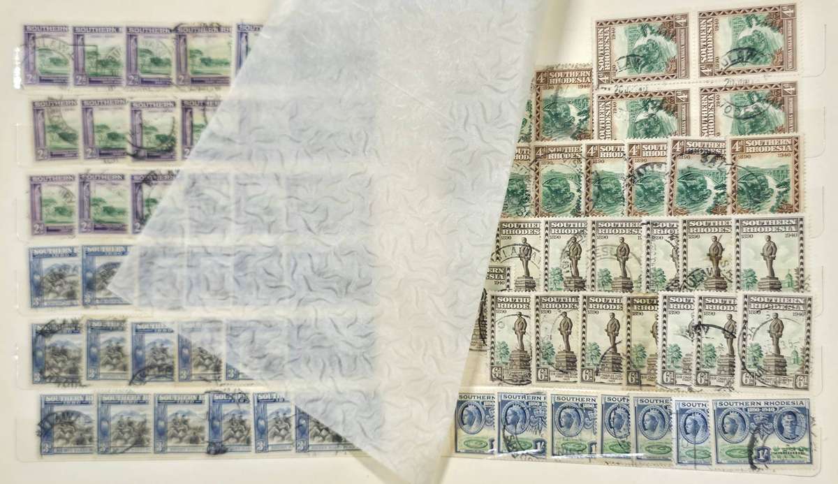 Compact Stock Book with Southern Rhodesia Used Singles as per Scans