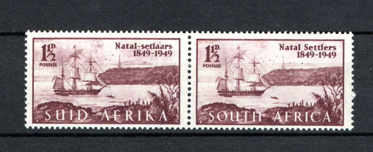 Union of South Africa 1949:  Centenary British Settlers in Natal - MM: SACC 126
