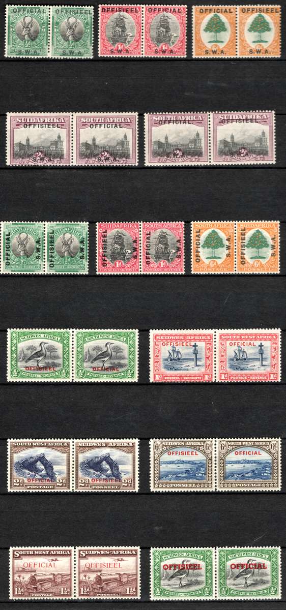 SWA 1926-1951: Collection of Officials: MM with high CV (See Scans)