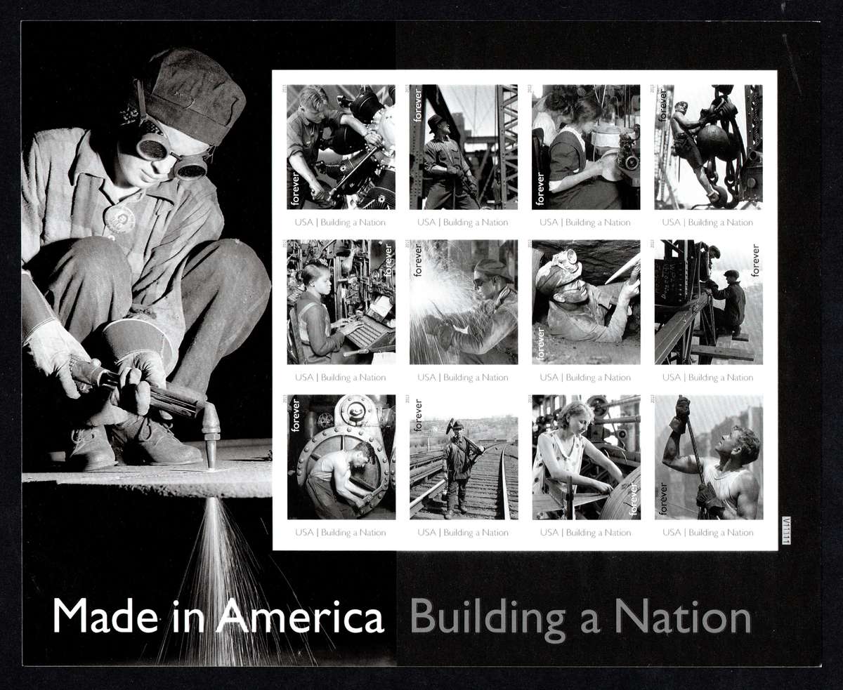 USA 2013: Building a Nation Self Adhesive Forever Stamp Sheet: UMM