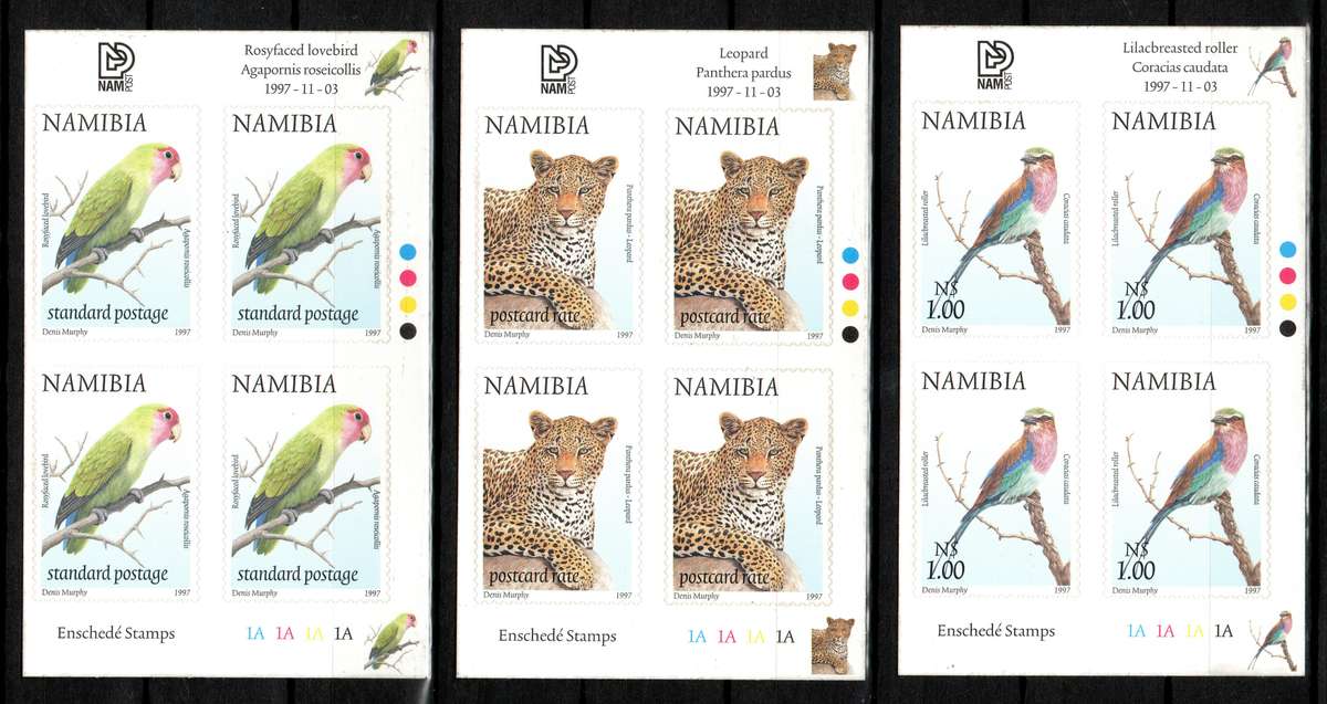 Namibia 1997: 3rd Definitive Issue Self-Adhesive CBs Additional Values as per Scans: **High CV**