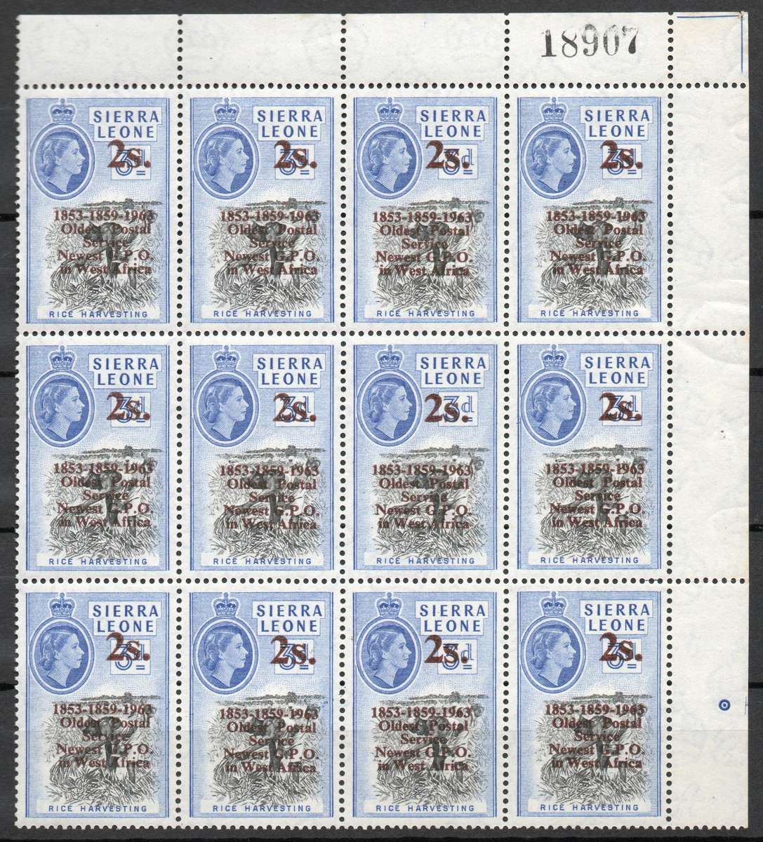 Sierra Leone 1963: 2nd Anniv. of Independence (Overprinted) - Partial UMM Set in Blocks: See Descr.
