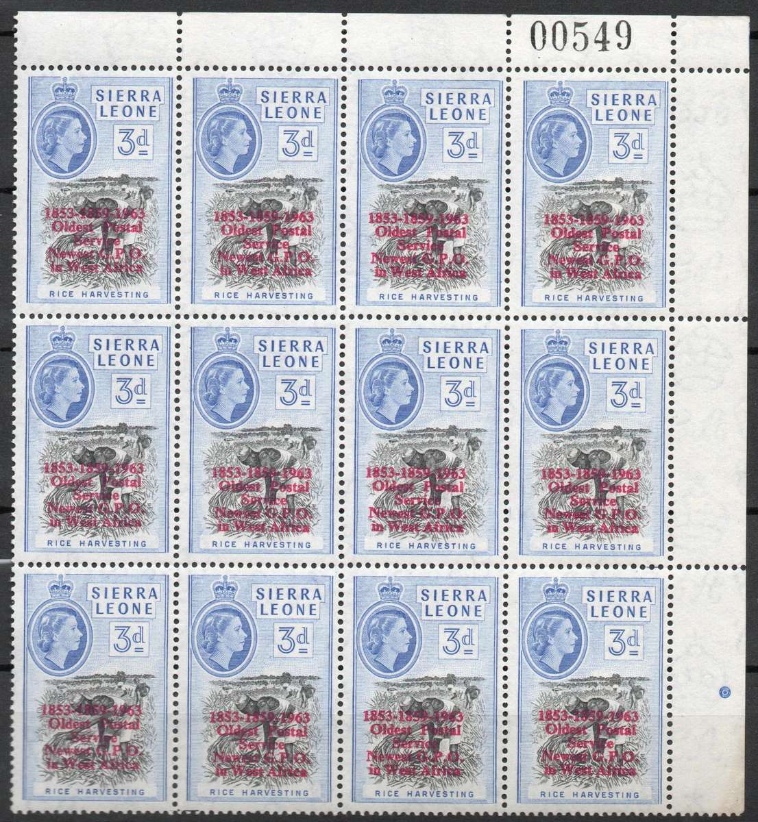 Sierra Leone 1963: 2nd Anniv. of Independence (Overprinted) - Partial UMM Set in Blocks: See Descr.