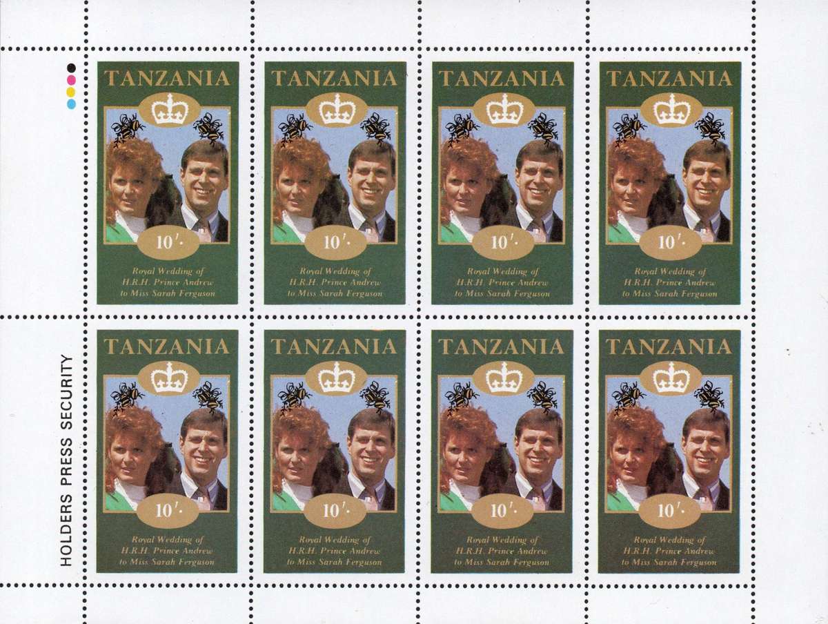 Tanzania 1986: Royal Wedding Andrew and Furgie UMM Sheets Set