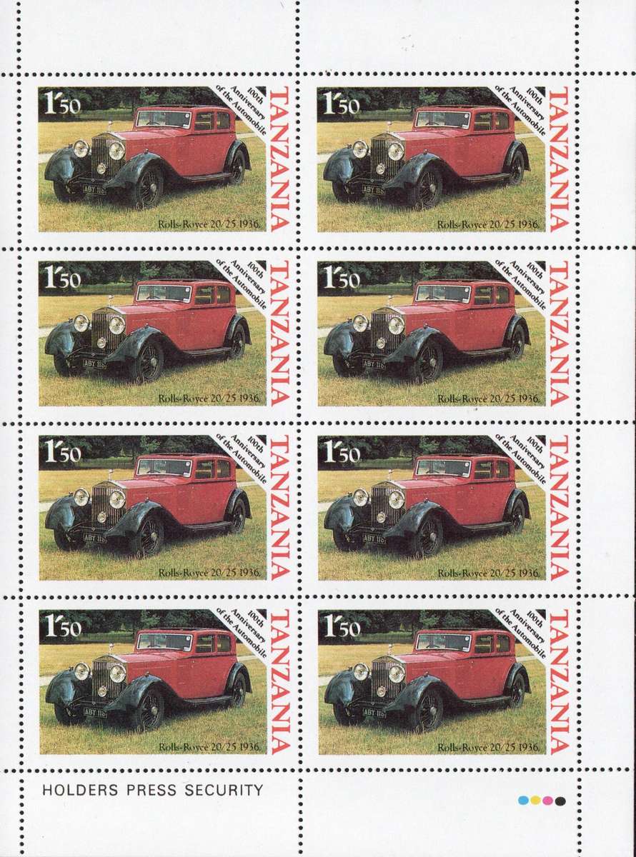 Tanzania 1986: 100th Anniv. of the Automobile - UMM M/S and Full Sheets Set