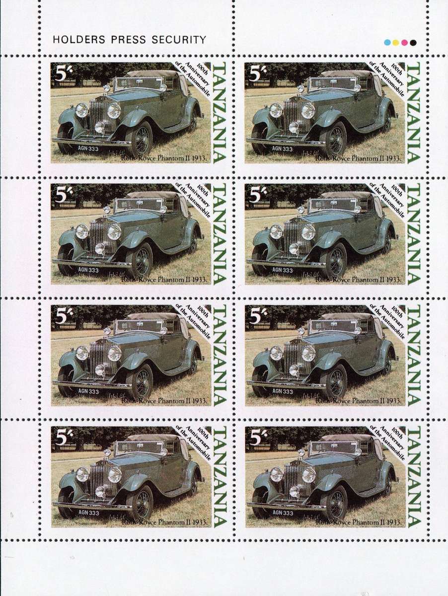 Tanzania 1986: 100th Anniv. of the Automobile - UMM M/S and Full Sheets Set