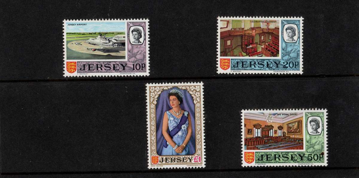 Jersey Channel Islands 1976: Definitive Issue Set in Presentation Packs - UMM as per Scans