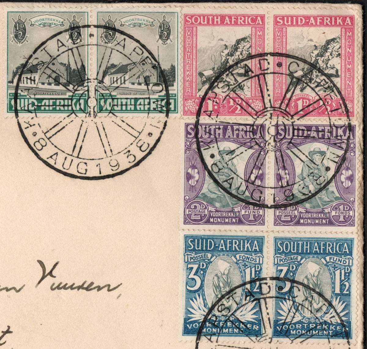 Union of SA 1933: Voortrekker Memorial Fund: Illustrated Cover with SACC 54a: High CV!