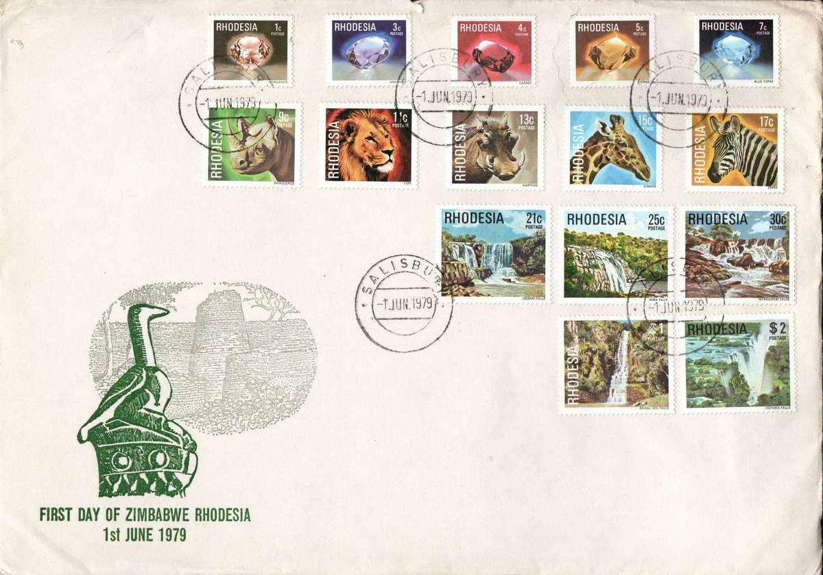 Rhodesia 1978 Fourth Definitive Issue FDC Set** Rare in this Condition**: SACC 318-332