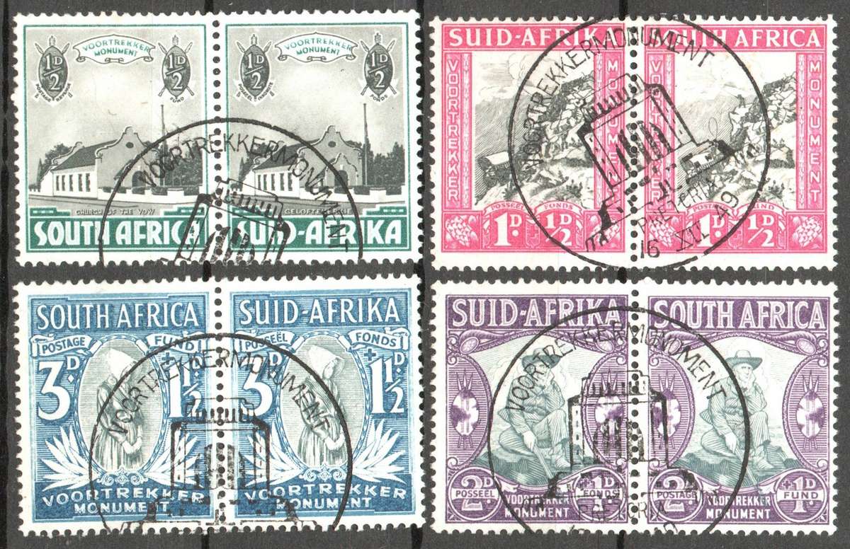 Union of SA 1933: Voortrekker Memorial Fund: Used Set: SACC 51-54 - High CV