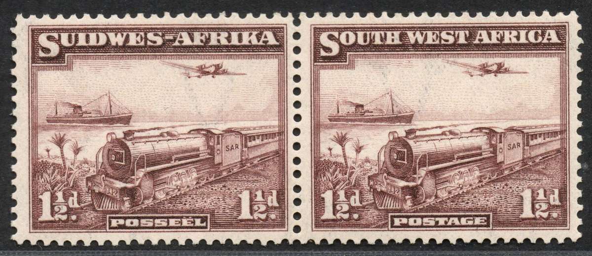 SWA 1945: Additional value to Pictorial 1½d MM: SACC 123