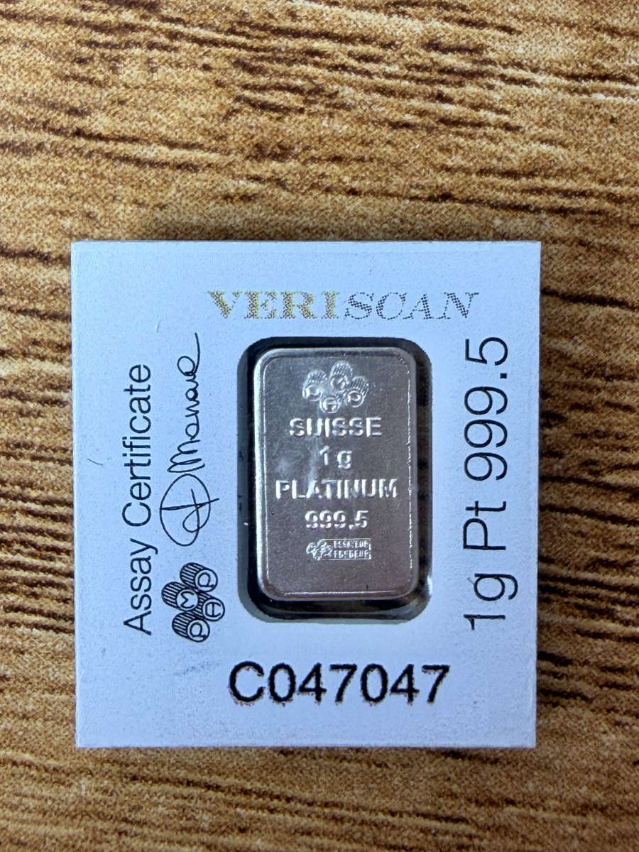 PLATINUM PAMP Suisse 1 Gram Bar